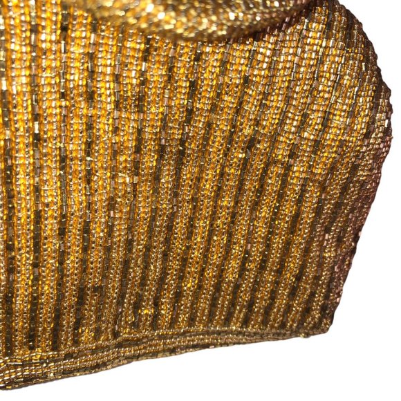 La Regale Vintage 1960s gold all beaded mini hand bag - Picture 8 of 8